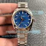 VSF Swiss Replica Omega Seamaster Aqua Terra Watch SS Blue Dial 34mm 